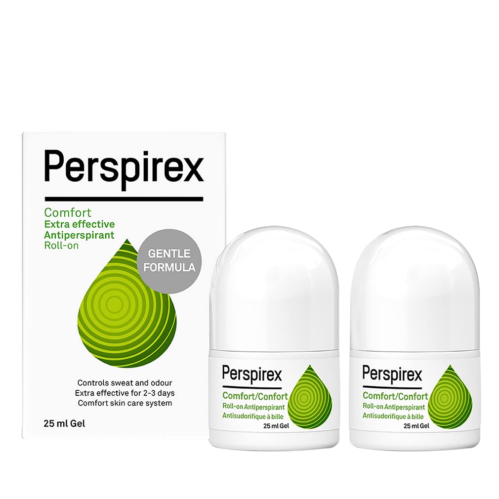 Perspirex Comfort Antiperspirant for Men and Women - Roll On Deodorant for Protection Against Sweat and Odour (2-Pack) Beauty and Personal Care PERSPIREX
