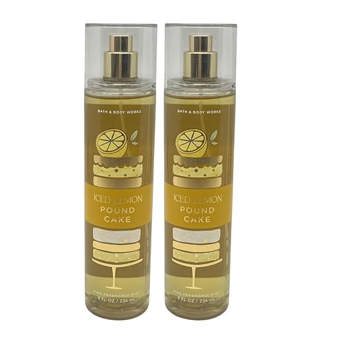 Bath & Body Works Iced Lemon Pound Cake Fine Fragrance Mist - Pack of 2 Beauty & Personal Care Bath & Body Works