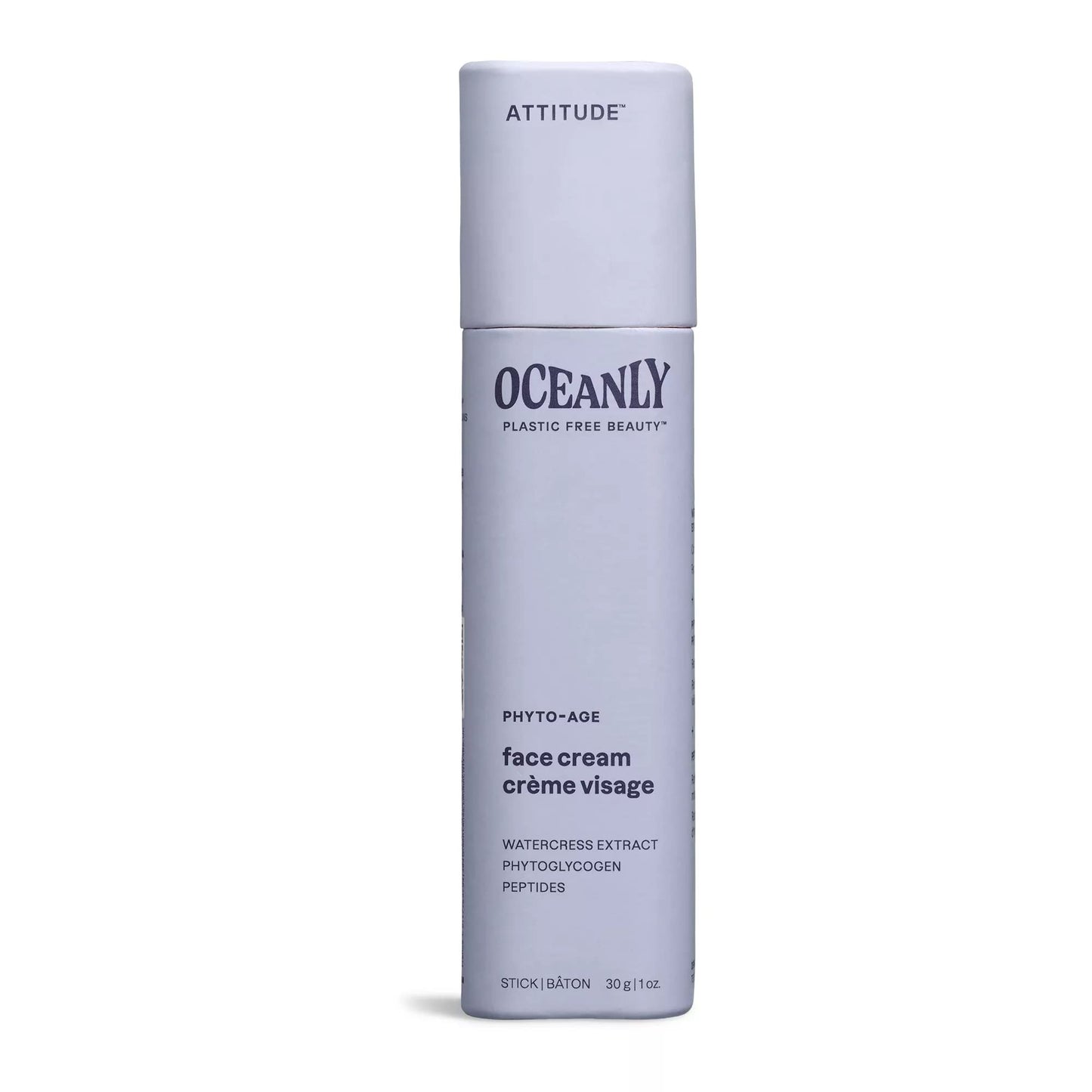 ATTITUDE Oceanly Face Cream Bar, EWG Verified, Plastic-free, Plant and Mineral-Based Ingredients, Vegan and Cruelty-free Beauty Products, PHYTO AGE Beauty & Personal Care BIO SPECTRA ATTITUDE