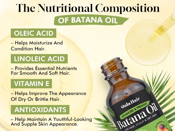 Dolahair Batana Oil for Hair, Scalp & Skin, Natural Elaeis Oleifera Kernel Oil, Moisturizing Hair Oil for Dry Hair, Lightweight Conditioning Oil Beauty and Personal Care Dolahair
