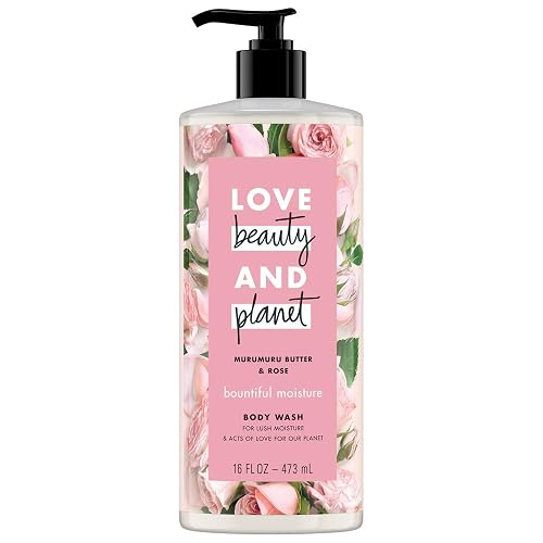 Love Beauty And Planet, Bountiful Moisture Body Wash to Clean Hydrate Skin Murumuru Butter Silicone Free Paraben Free Vegan, rose, 16 Fl Oz Beauty & Personal Care Love Beauty And Planet