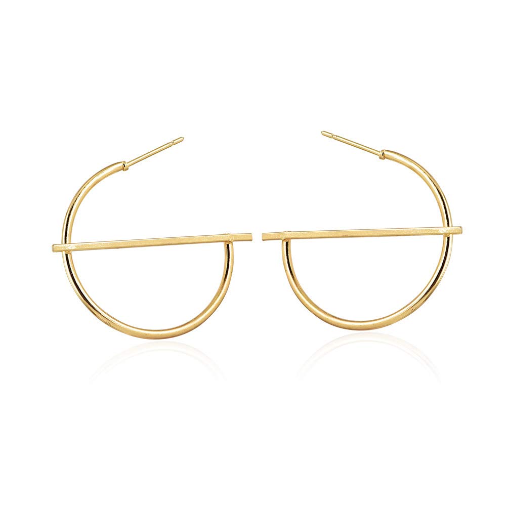 DoubleNine Hoop Earrings Boho Circle Gold Geometric Earrings Stud Wedding Bridal Jewelry for Women Girls (gold) Beauty & Personal Care Doubnine