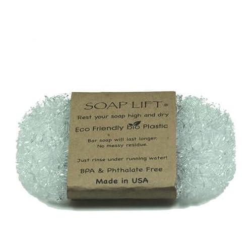 Soap Lift Bar Soap Saver 1/4 in. H x 4-1/2 in. W x 3 in. L Crystal Bio Plastic Beauty & Personal Care Soap Lift