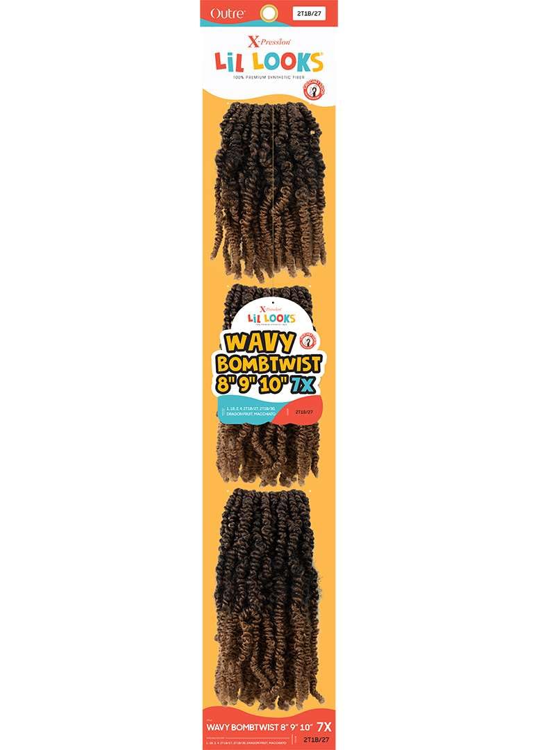 Outre X-Pression - Lil Looks - Wavy Bomb Twist 8" 9" 10" 7X (MEDIUM BROWN 4)