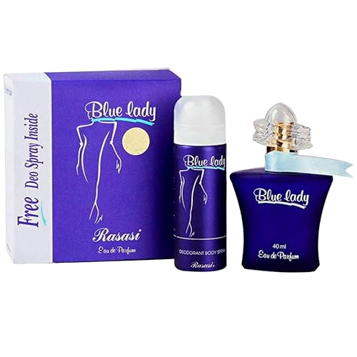 RASASI Blue lady for Women EDP-40ml with Deo | Aquatic Pour Homme Spray | Unique Refreshing Mint and Citrus Notes with warm Woody notes Beauty & Personal Care RASASI