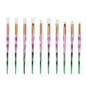 MIPPER 10pcs Diamond Handle Eye Makeup Brushes?Eyebrow Eye shadow Eyeliner Nasal shadow Cosmetics Brush Tool (pink+green) Beauty & Personal Care MIPPER