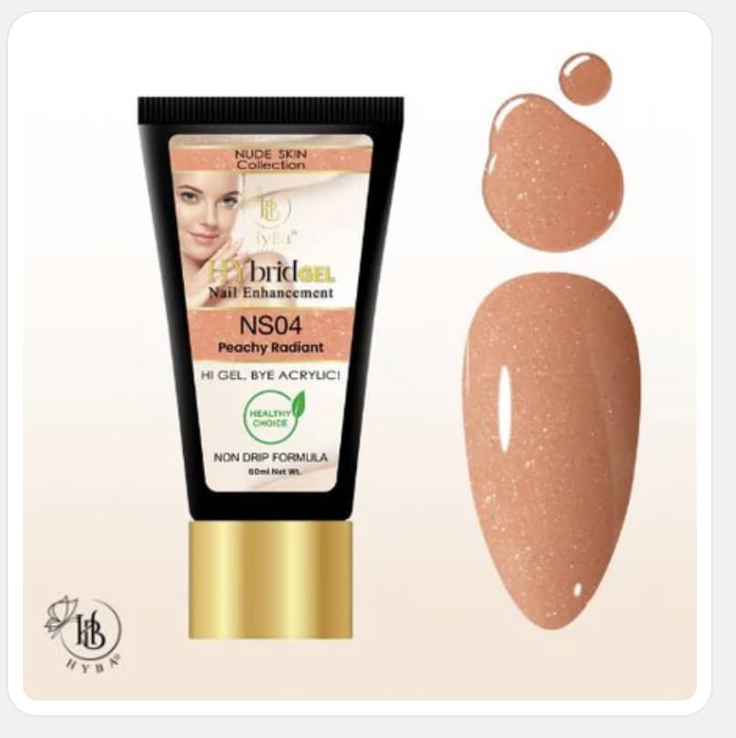 HyGEL Hybrid Nail Gel, Nude Skin Collection SINGLES, 60ml (Peachy Radiant, NS04)