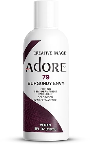 Adore Semi Permanent Hair Color (079 Burgundy Envy) | Vegan & Cruelty-Free Red Hair Dye | No Ammonia, No Peroxide, No Alcohol | 4 Fl Oz Beauty & Personal Care Adore