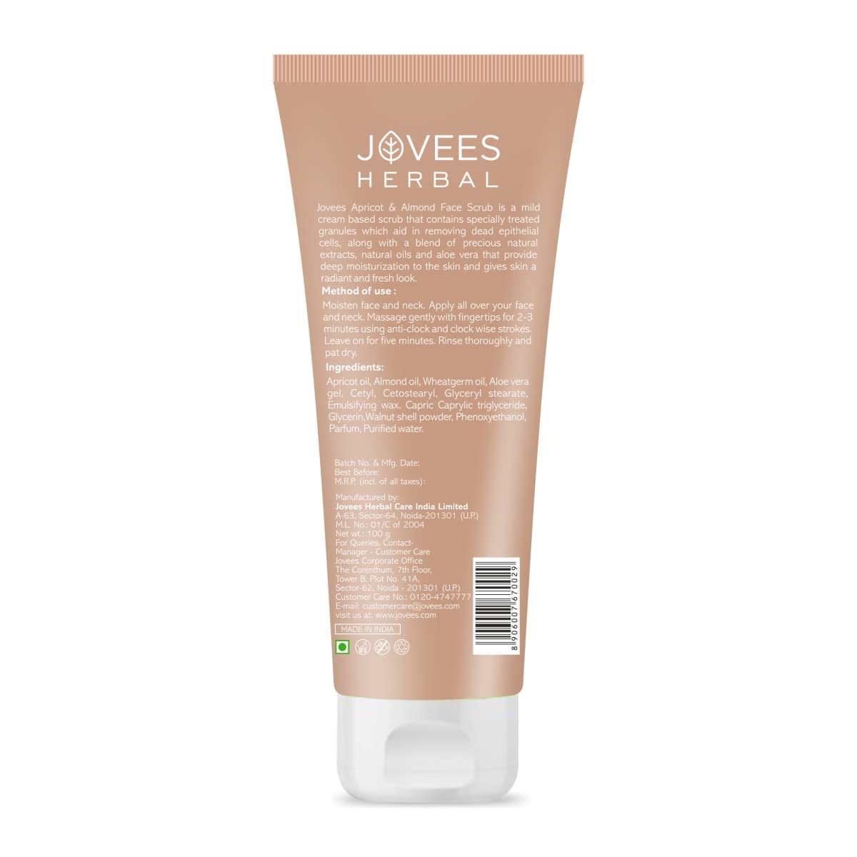 Jovees Facial Scrub - Apricot & Almond - 100gms Beauty & Personal Care Jovees