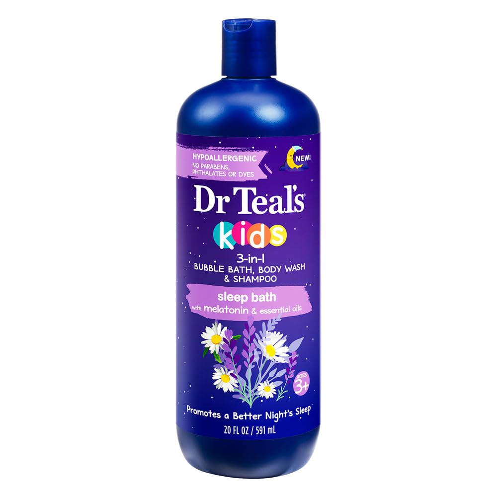 Dr Teal`s Kids 3-in-1 Bubble Bath, Body Wash & Shampoo Sleep Bath (1) 20 Fluid Ounce Bottle Beauty & Personal Care Dr Teal's