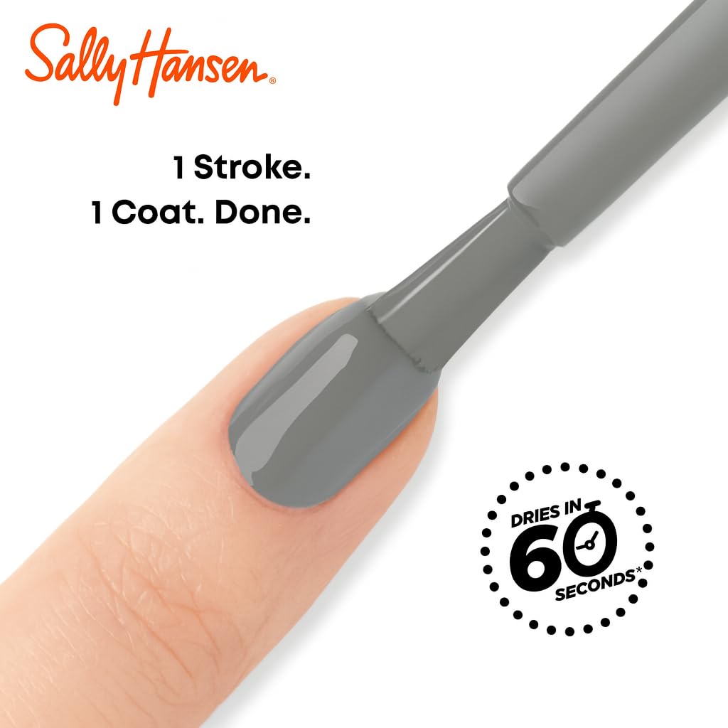 Sally Hansen Insta-Dri, Grease Lightening, Quick Dry, Long Lasting, Opaque, Shiny Black Nail Polish Beauty & Personal Care Sally Hansen