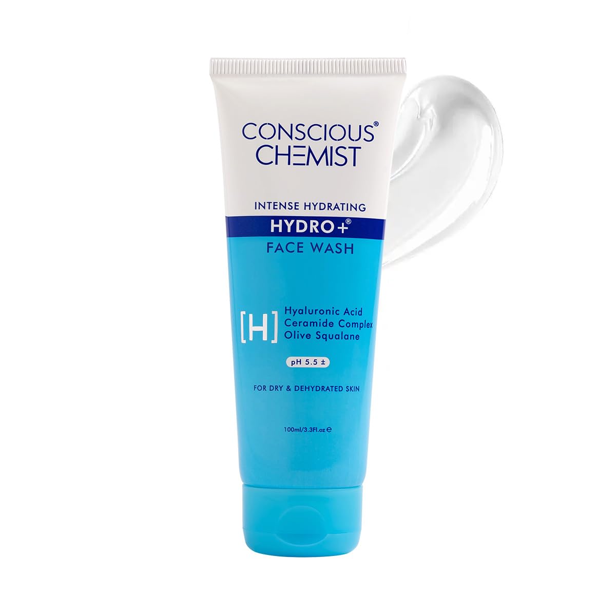 Conscious Chemist® Hydro+ Gentle Face Wash for Dry Skin | 100ml | Hydrating Facial Cleanser with Hyaluronic Acid, Ceramides & Ginseng | For Smooths Beauty & Personal Care Conscious Chemist