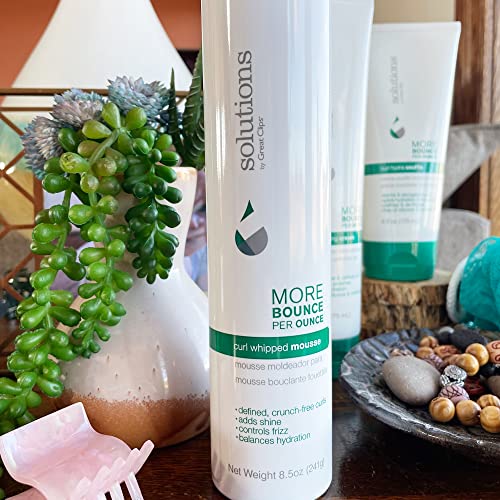 GREAT CLIPS Solutions Curl Whipped Mousse, 8.5oz | Define & Enhance Curls | For Wavy to Curly Hair Beauty & Personal Care GREAT CLIPS