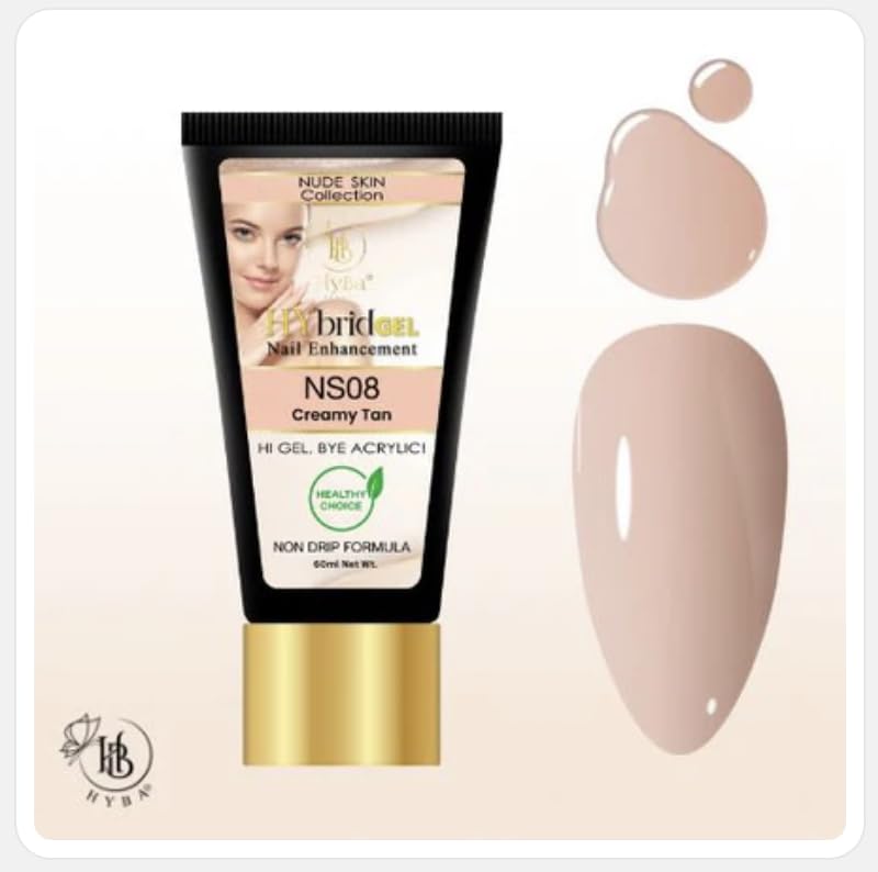 HyGEL Hybrid Nail Gel, Nude Skin Collection SINGLES, 60ml (Creamy Tan, NS08)