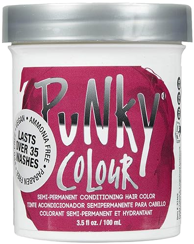 Punky Rose Red Semi Permanent Hair Color - Vegan & Cruelty-Free Conditioning Hair Dye, Lasts Up to 35 Washes, 3.5 fl oz Beauty & Personal Care Punky