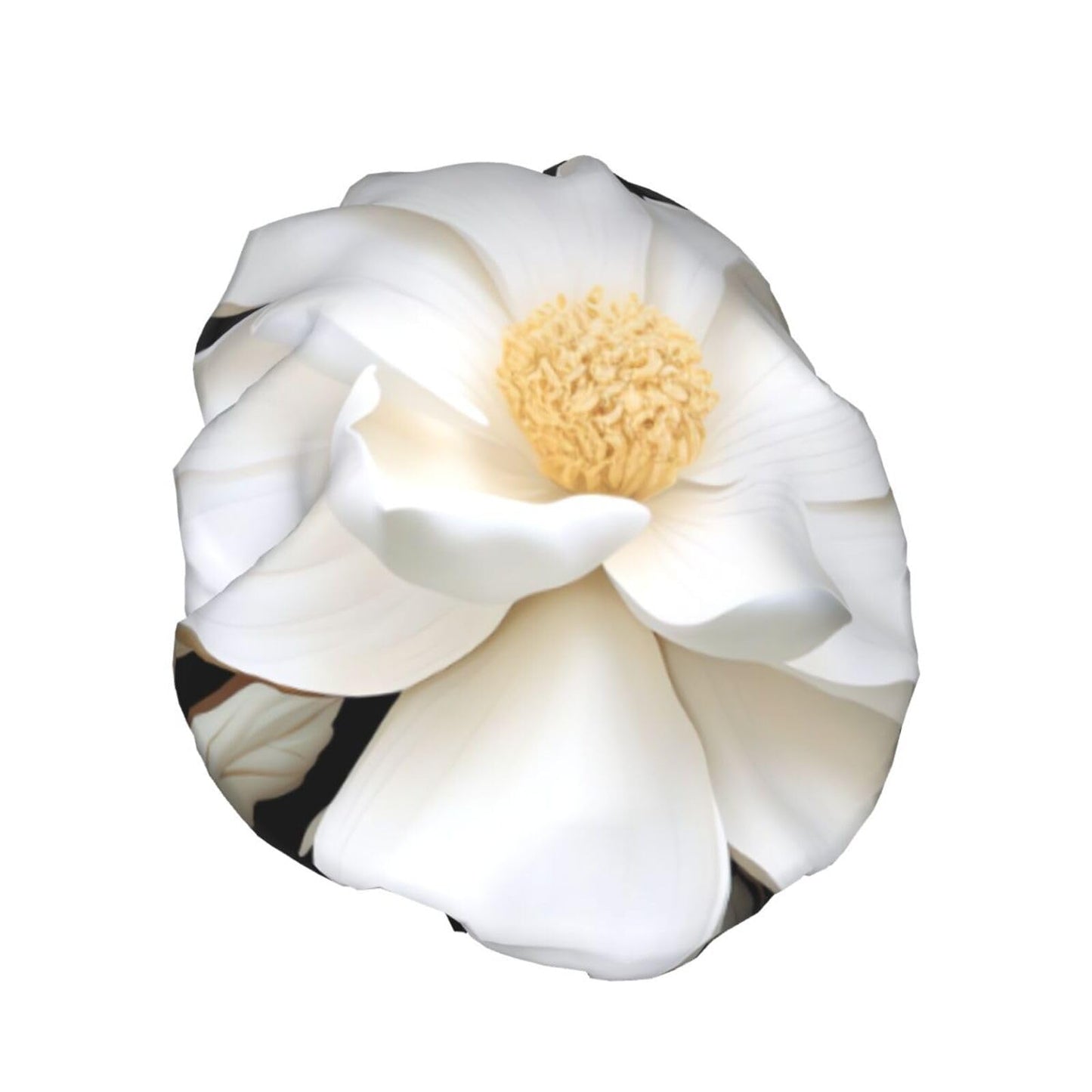 White Floral Shower Cap for Women Men Large Reusable Shower Bonnet Double-Layer Waterproof Bath Caps Elastic Band Hair Hat for All Hairstyles Beauty and Personal Care BWLHJKE