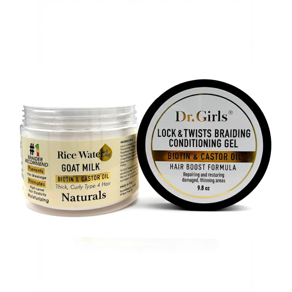 Dr Girls Super Grow Loc & Twists Braiding Conditioning Gel/9.8oz/ Extra Mega Hold (Goat Milk) Beauty & Personal Care R&B Collection