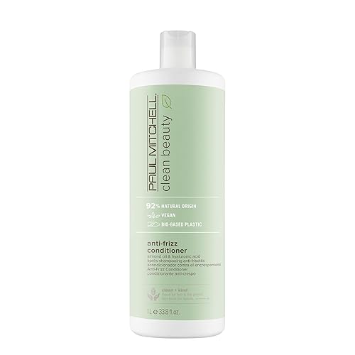Paul Mitchell Clean Beauty Anti-Frizz Conditioner, Ultra-Rich Formula, Improves Elasticity, For Textured, Frizz-Prone Hair, 33.8 fl oz Beauty & Personal Care Paul Mitchell