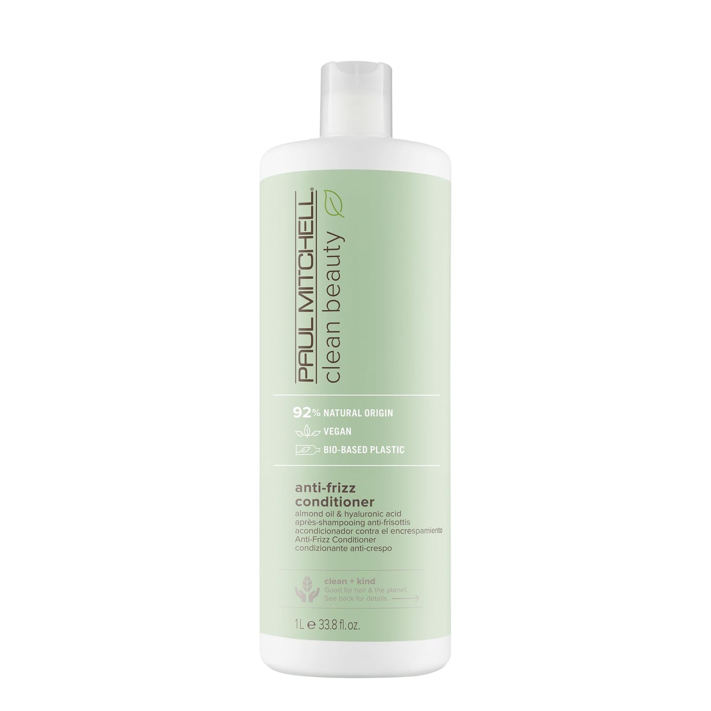 Paul Mitchell Clean Beauty Anti-Frizz Conditioner, Ultra-Rich Formula, Improves Elasticity, For Textured, Frizz-Prone Hair, 33.8 fl oz Beauty & Personal Care Paul Mitchell