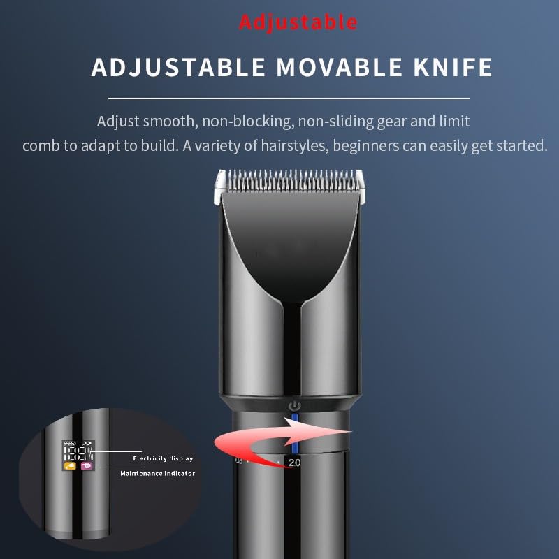 GLESVOWIO Hair Clippers for Men Charging Clipper Professional Electric Cordless Adjustable Beard Barber Hairdresser Beauty and Personal Care GLESVOWIO