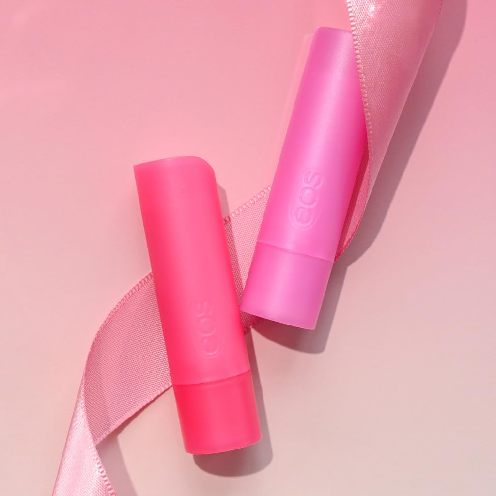 eos Holiday Lip Balm Gift- Strawberry Cheer & Candy Cane Swirl, Stocking Stuffers, All-Day Moisture Lip Care, 0.14 oz, 2-Pack Beauty & Personal Care eos