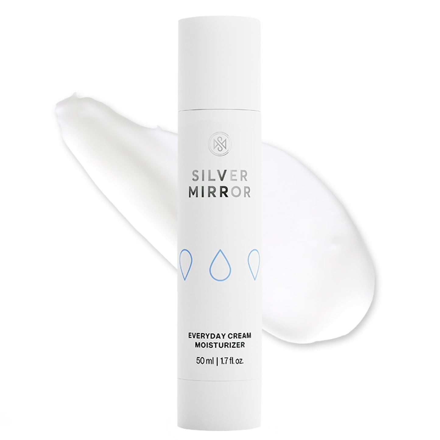 Silver Mirror Everyday Cream Moisturizer with Vitamin C & Grapeseed Oil, Hydrating Face Cream for Long Lasting Moisture, Barrier Support for All Skin Beauty & Personal Care Silver Mirror