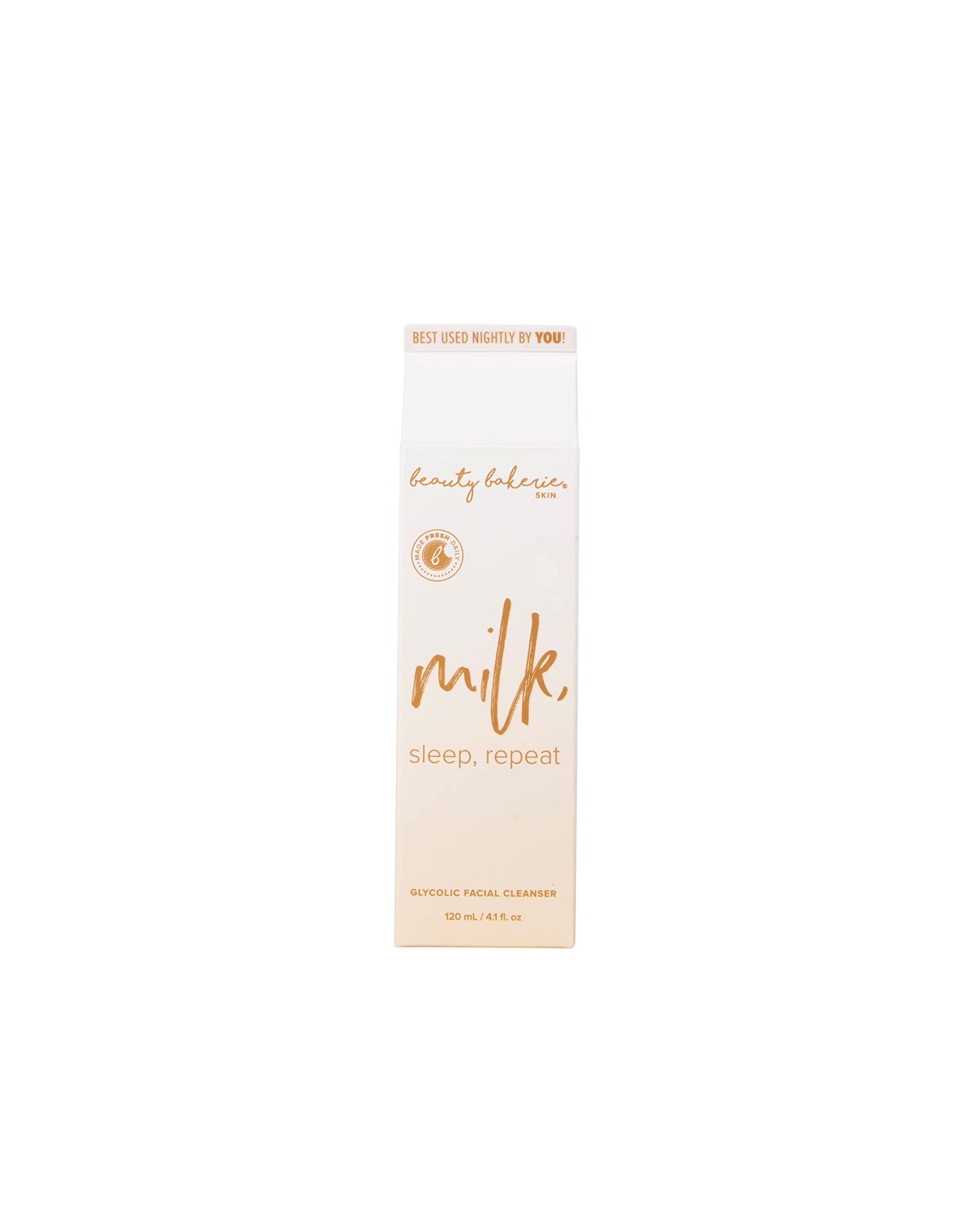 Beauty Bakerie Milk, Sleep, Repeat Glycolic Facial Cleanser, Face Wash Makeup Remover for Skin Care, 4.1 oz. Beauty & Personal Care Beauty Bakerie
