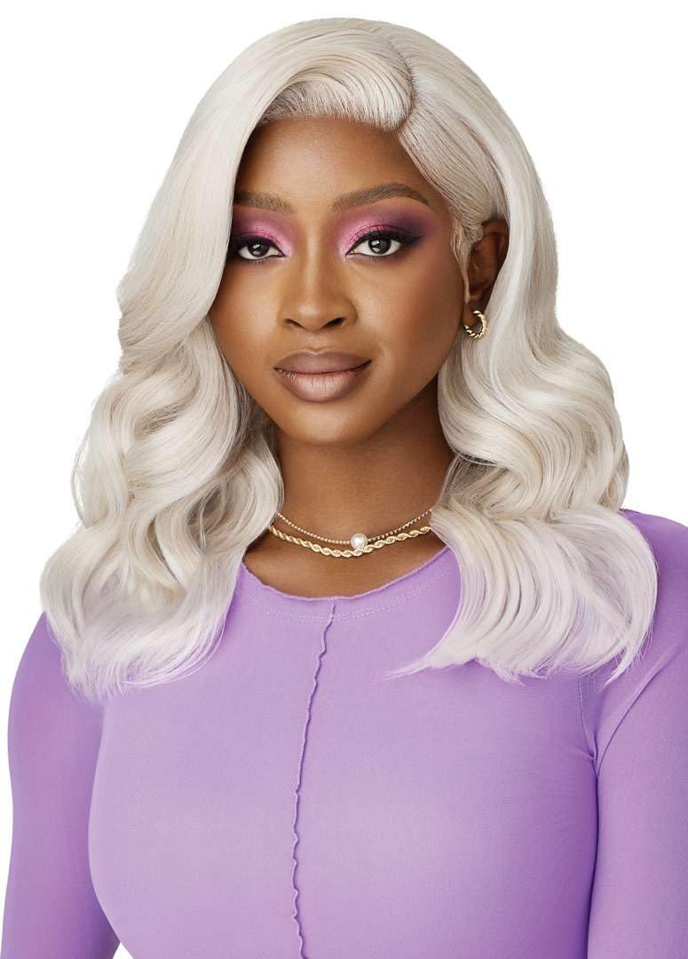 Outre Lace Front Wig - Perfect Hair Line 13X4 - Swoop Series - Swoop 4 (JET BLACK 1)