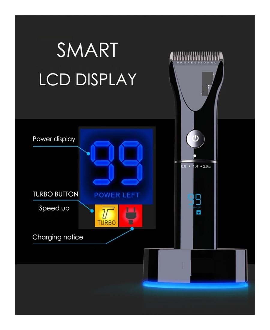 EWKYLSEM Professional Hair Clipper Rechargeable Trimmer Lithium Battery Adjustable Combs 100-240V Cutting Beard F17(Black with Bag) Beauty and Personal Care EWKYLSEM