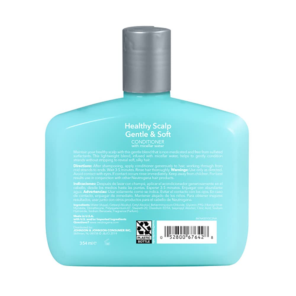 Neutrogena Gentle & Soft Healthy Scalp Conditioner for Sensitive Scalp & Lightweight Moisture, with Micellar Water, pH-Balanced, Paraben Beauty & Personal Care Neutrogena
