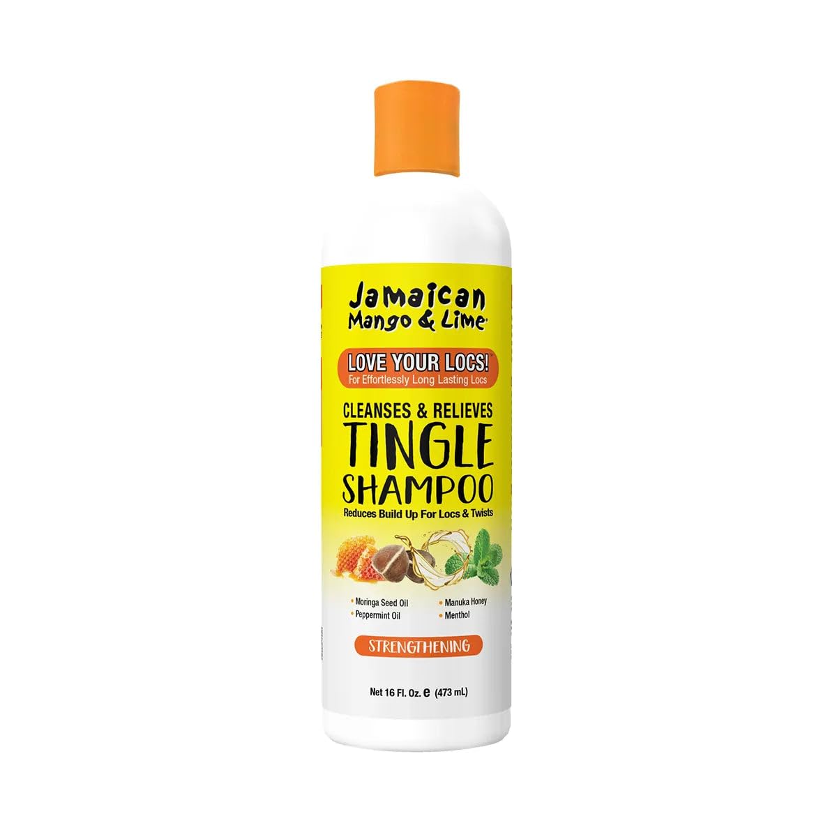 Jamaican Mango & Lime Love Your Locs Tingle Shampoo - Gentle yet Deep Cleansing & Scalp Tingling Shampoo for Textured Hair Hydrates & Removes Buildup