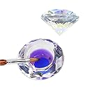 Nail Dappen Dish with Lid, ForSewian Crystal Glass Nail Monomer Dampen Dish Holder for Nail Acrylic Liquid & Powder Beauty & Personal Care ForSewian