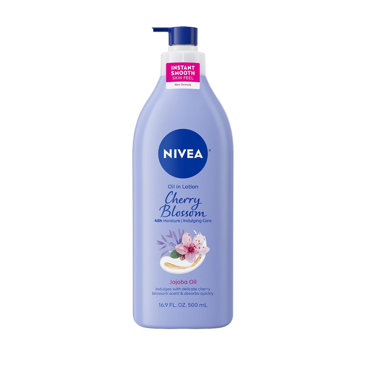 NIVEA Oil Infused Cherry Blossom and Jojoba Oil Body Lotion for Women, Fast-Absorbing and Non-Greasy Cherry Blossom Scented Lotion Moisturizes for 48 Beauty & Personal Care NIVEA