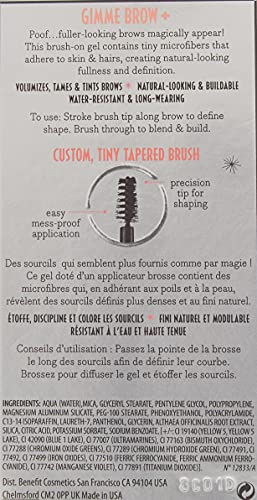 Benefit Benefit Gimme Brow+ Volumizing Fiber Gel Gimme Brow+ #1 Light, 0.1 fluid_ounces Beauty & Personal Care Benefit Cosmetics