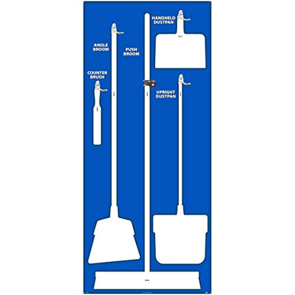 NMC SB102FG 5S Janitorial Shadow Board, Blue/White, 68"X30", ProSeriesAcrylic (Tools Sold Separately) Beauty & Personal Care NMC