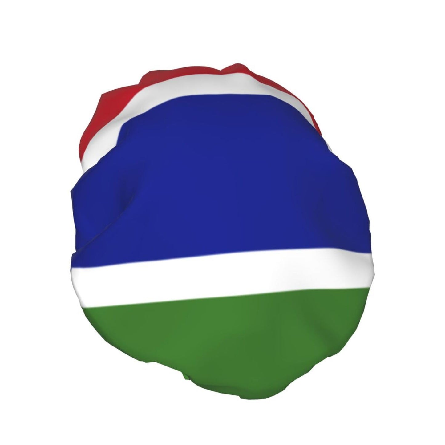Gambia Flag Prints Shower Cap Double Layer Lined Waterproof Bathing Shower Hat Beauty and Personal Care Hayyett