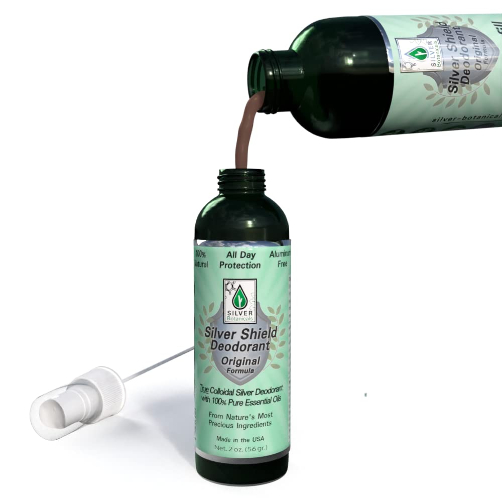 Silver Shield Deodorant - Original Formula - Spray-On Version, All Natural Colloidal Silver Deodorant, 2 oz. Beauty and Personal Care Silver Botanicals