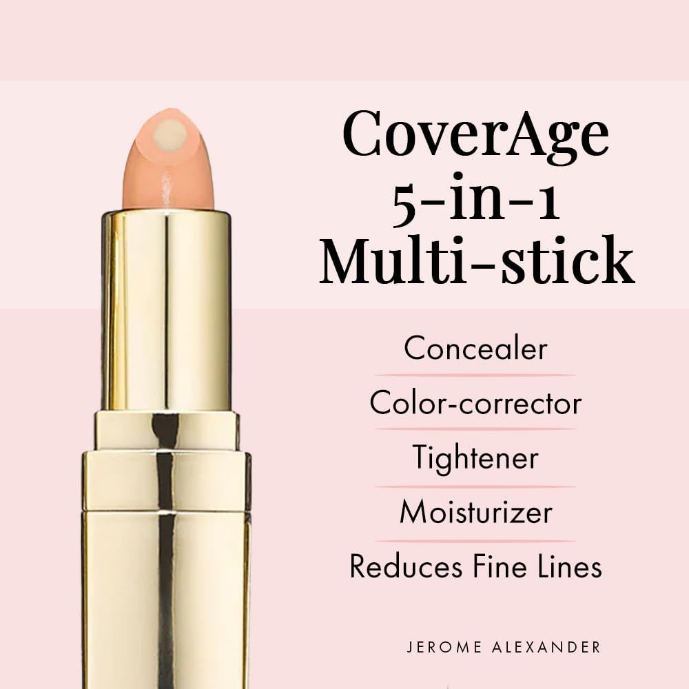 Jerome Alexander CoverAge Concealer Stick - Anti-Aging Under Eye Concealer + Skincare - Brighten Dark Circles, Hydrate, and Nourish - Medium Dark Beauty & Personal Care Jerome Alexander