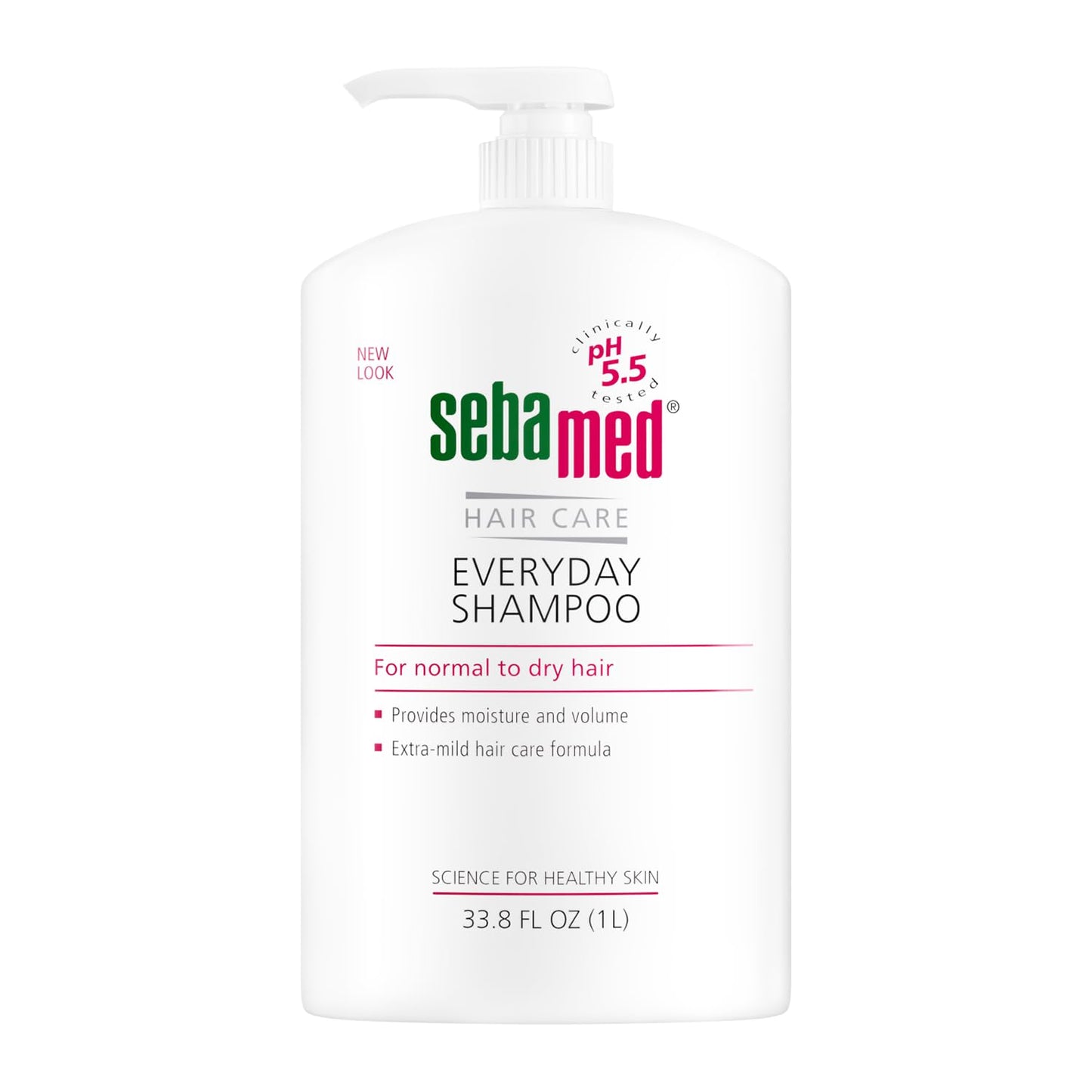 SEBAMED Everyday Shampoo for All Hair Types and Sensitive Scalp 33.8 Fl. Oz (1L) Hypoallergenic Dermatologist Recommended pH 5.5 Soap and Alkali Free Beauty & Personal Care SEBAMED