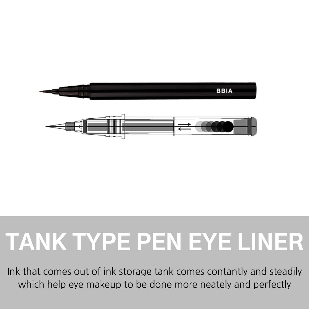 BBIA Last Pen Eyeliner - Waterproof Liquid Pen Eye Liner Long-Lasing Quick Dry Multi-Proof Easy Drawing Ink Tank Type with Precise & Flexible Fine… Beauty & Personal Care BBI@ BBIA