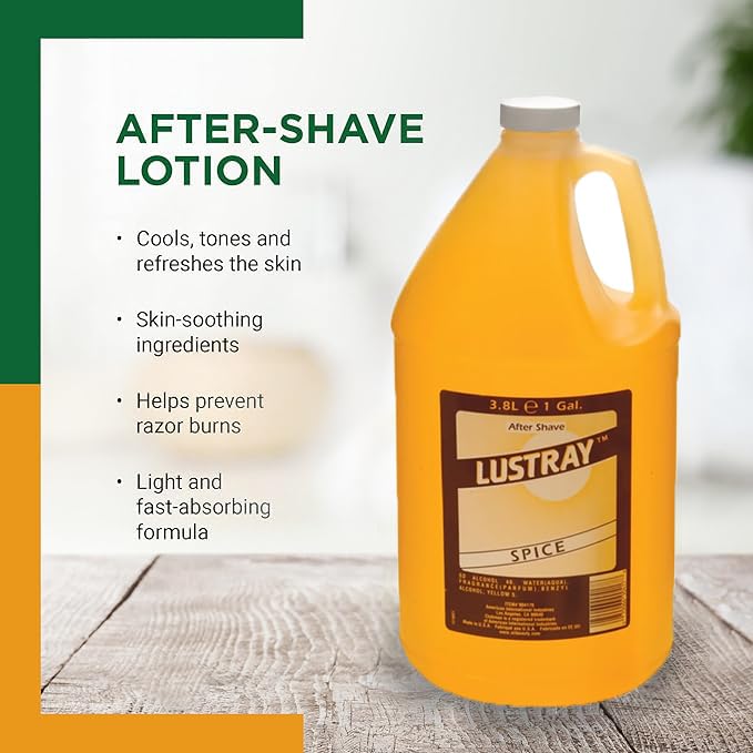 Clubman Lustray Spice After Shave - Classic Refreshing Scent Aftershave for Men, Barbershop & Home Use Splash, 1 Gallon Beauty and Personal Care Clubman