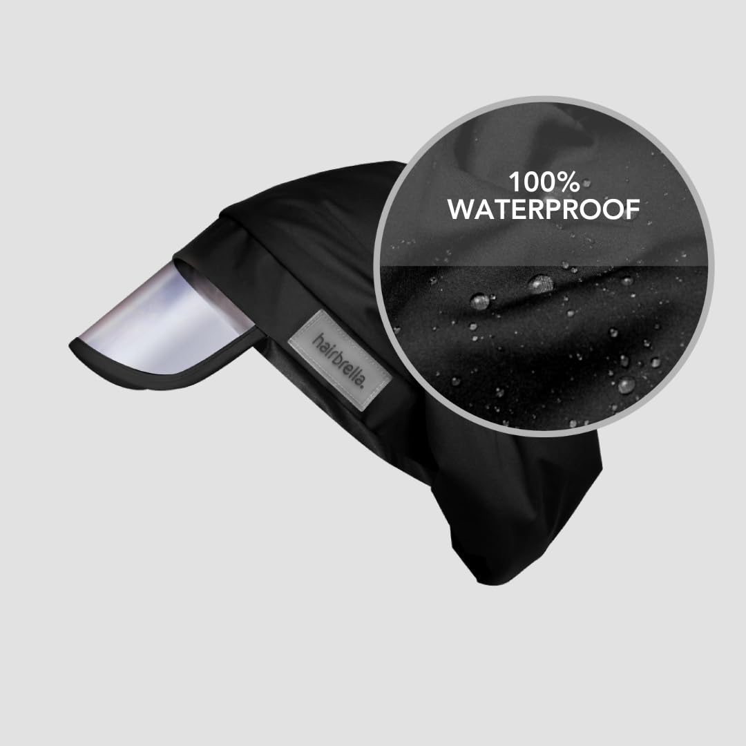 Hairbrella 100% Waterproof Rain Hats for Women, Satin Lined Hats, Full Hair Coverage, Packable Travel Accessory Leopard Beauty and Personal Care Hairbrella