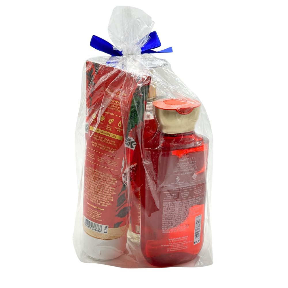 Bath & Body Works OFF THE VINE Fine Fragrance Mist, Body Cream & Body Wash - 3pc bundle Gift set with a Blue Bow for Holidays - Full Size Beauty and Personal Care Bath & Body Works