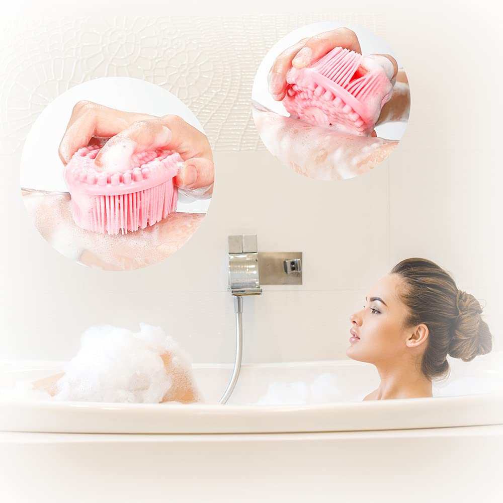 TDHDIKE Silicone Body Scrubber Loofah - Set of 3 Soft Exfoliating Body Bath Shower Scrubber Loofsh Brush for Sensitive Kids Women Men All Kinds Beauty & Personal Care TDHDIKE