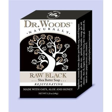 Dr Woods Bar Soap Raw Blk Size 5.25z Dr Woods Bar Soap Raw Blk 5.25z Beauty & Personal Care Dr. Woods