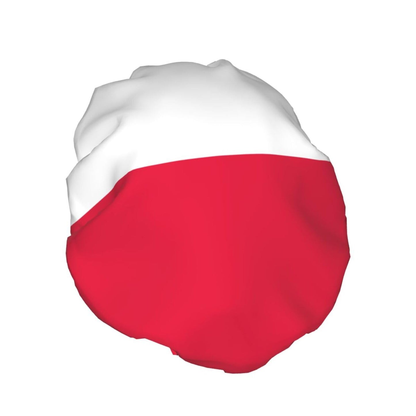 Poland Flag Prints Shower Cap Double Layer Lined Waterproof Bathing Shower Hat Beauty and Personal Care Hayyett