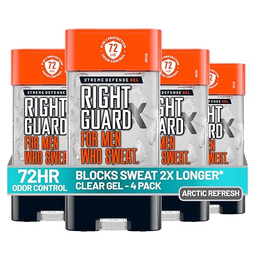 Right Guard Xtreme Defense Antiperspirant Deodorant Gel, Arctic Refresh Scent - 5-in-1 Deodorant Men Can Trust, 72-Hour Odor Control Invisible Gel Beauty and Personal Care Right Guard