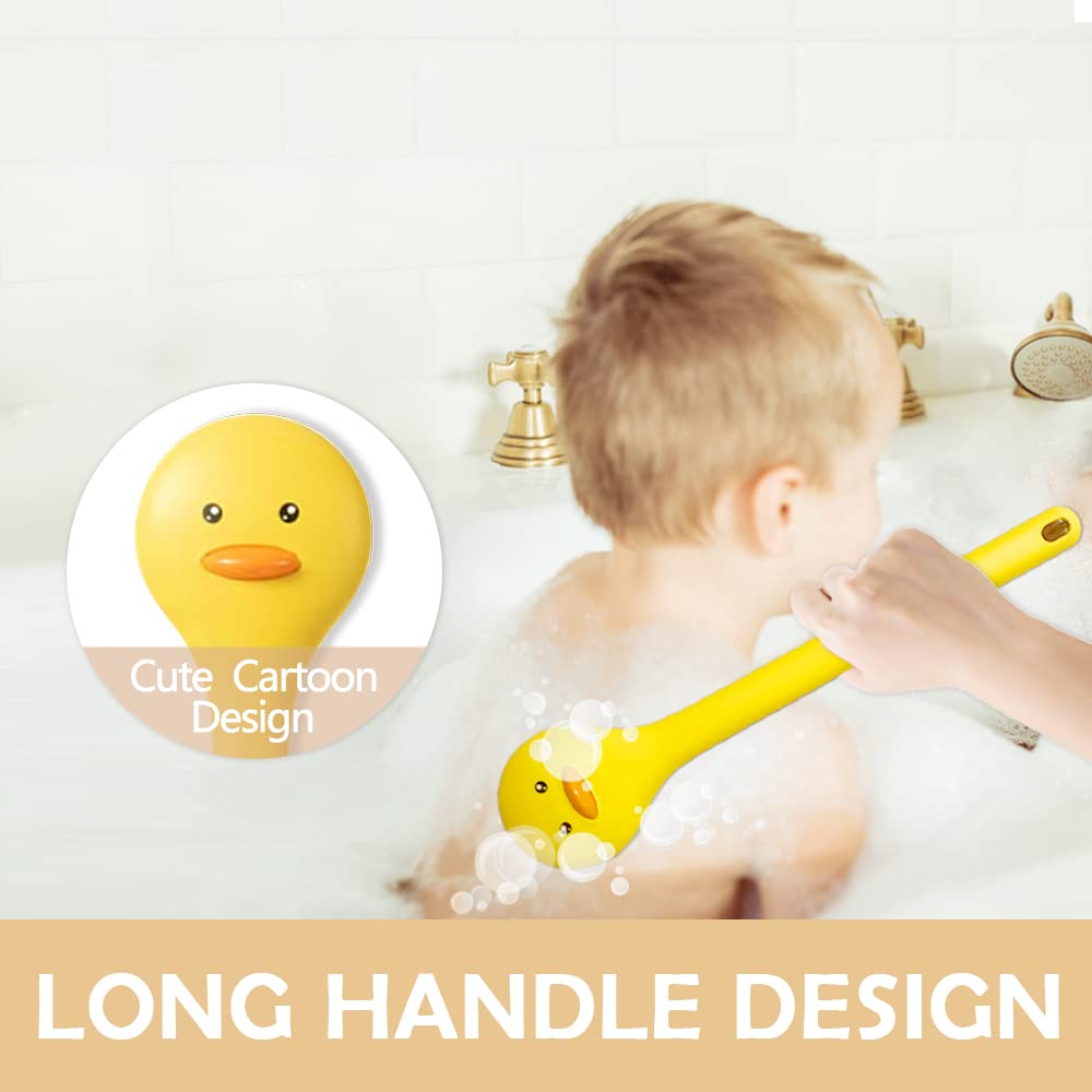Tuklye Bath Brush, Softer bristles, Long Handle, Suitable for Children Aged 3-12, Cleaning Sweat Stains and Beauty Bath, Wet or Dry Brush, Bath Brush Beauty and Personal Care Tuklye