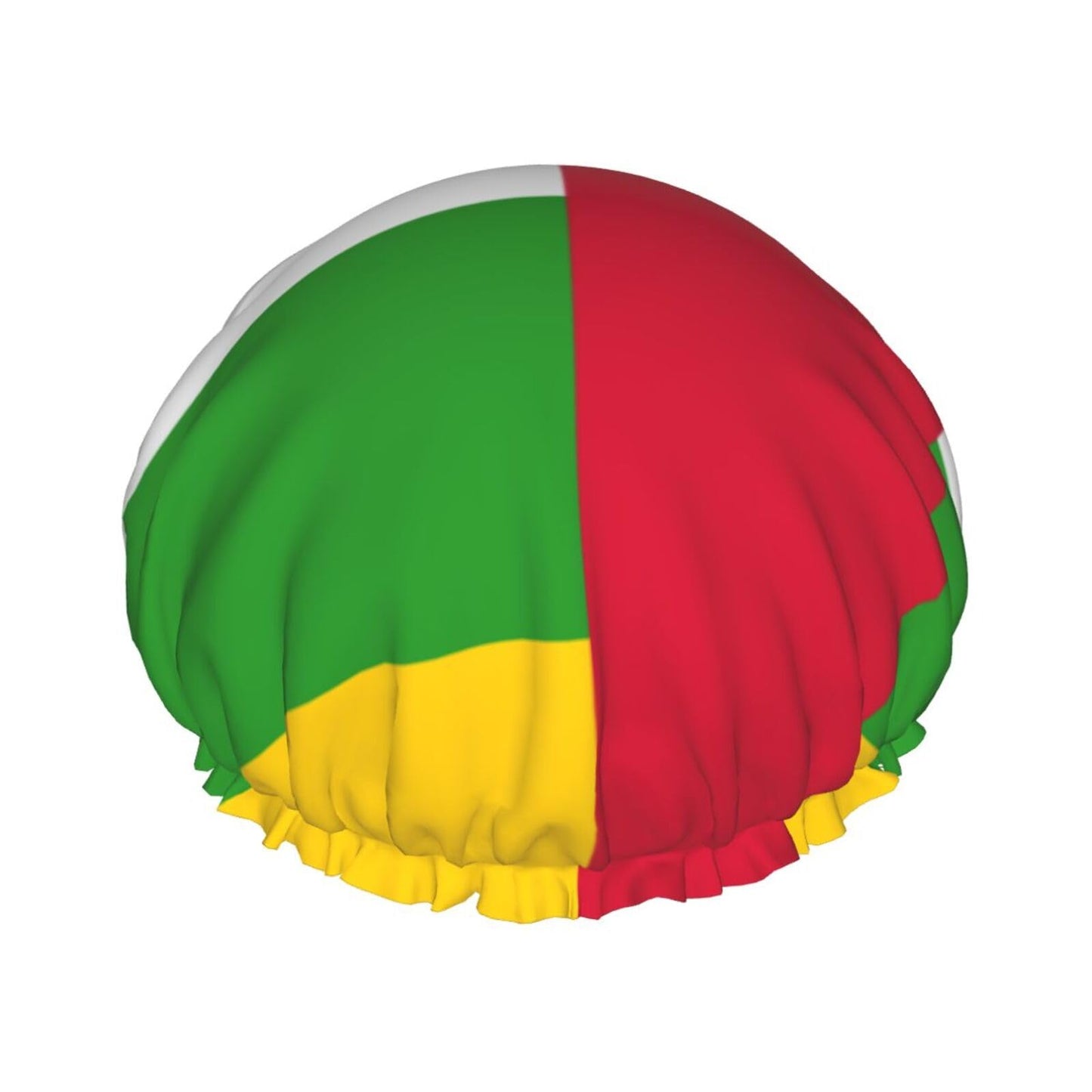 Central African Republic Flag Prints Shower Cap Double Layer Lined Waterproof Bathing Shower Hat Beauty and Personal Care Hayyett