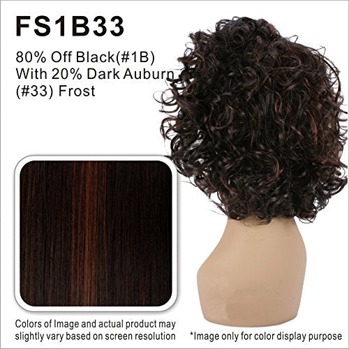 Vivica A. Fox Oprah-5, Futura Synthetic Heat Resistant Fiber, Pure Comfort Cap, Loose and Medium mixed Spiral Curl Full Wig (FS1B/33)